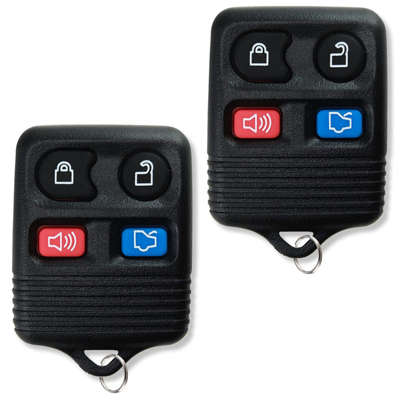 [AUSTRALIA] - KeylessPros 4-Button Replacement Key Fob Keyless Entry Remote, fits Ford, Lincoln, Mercury, Mazda Mustang, CWTWB1U345, CWTWB1U331 (2-Pack) 4-BTNx2 