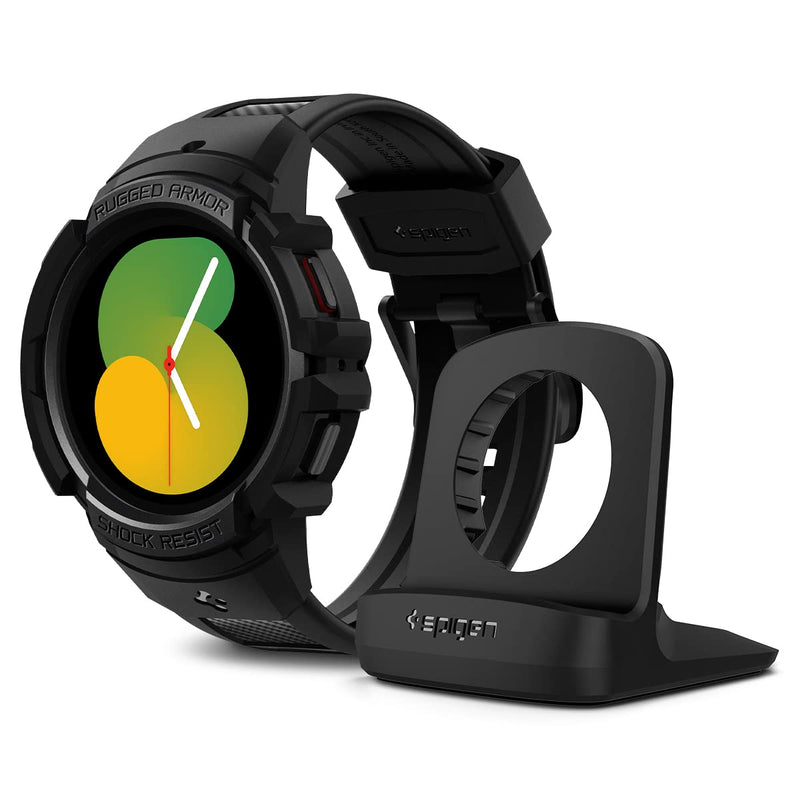 Spigen S353 Charger Stand and Rugged Armor Pro Designed for Galaxy Watch 5 40mm (2022)