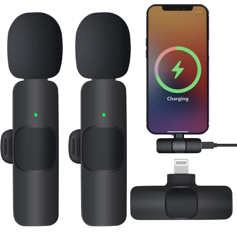 Atazevk Mini Wireless Lavalier Microphone for iPhone ipad Tiny Microphone Lapel Mic Plug-Play Small Phone Microphone Cordless,Podcast Equipment Bundle for TikTok/Live Stream/Video/Meeting