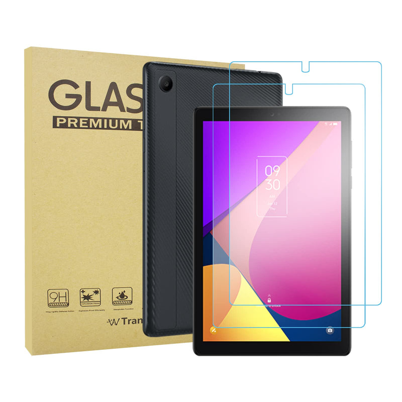 Transwon 2PCS Tempered Glass Screen Protector for TCL Tab 8 LE Tablet Model 9137W, for TCL Tab 8 LE Screen Protector