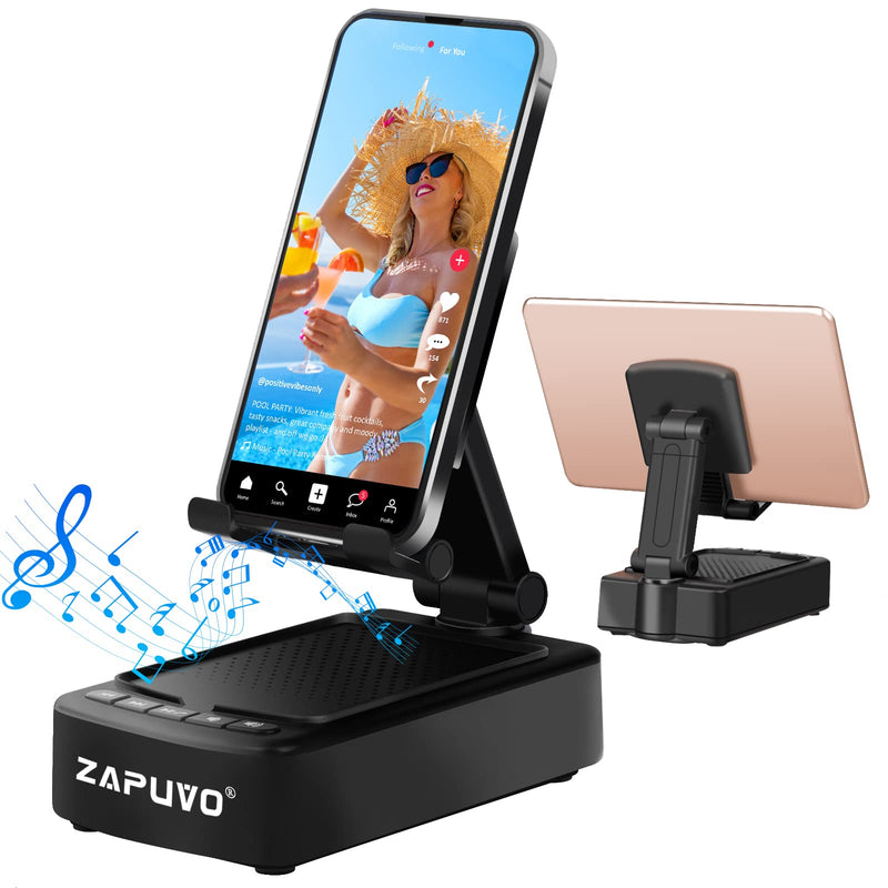 ZAPUVO Cell Phone Stand with Wireless Bluetooth Speaker for Dad Gifts Fathers Day from Daughter Son Kids Wife, Anniversary Birthday Gifts Ideas for Husband Him, Boyfriend Graduation Gift Cool Gadget Style 2