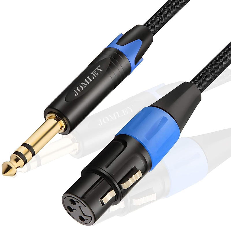 [AUSTRALIA] - Female XLR to 1/4 inch (6.35mm) TRS Balanced Microphone Cable, Nylon Braid 3-Pin XLR Female to Quarter inch TRS Male Interconnect Patch Cable - 10ft 10ft(3m) 