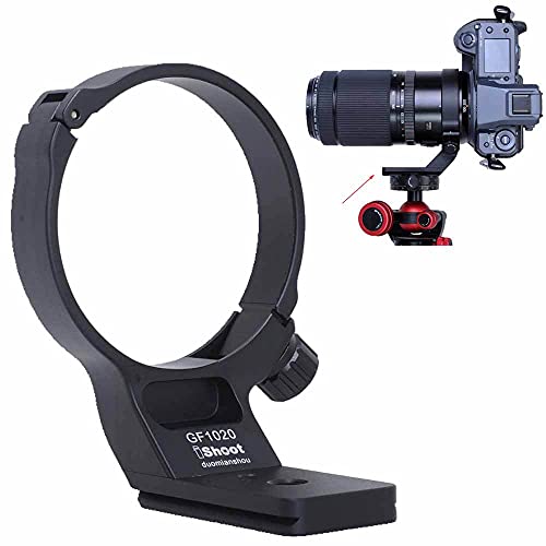iShoot Tripod Mount Ring Lens Collar Compatible with Fujifilm GF 250mm f/4 R LM OIS WR & Fuji GF 100-200mm f/5.6 R LM OIS WR, Lens Support Bottom is Arca-Swiss Fit Quick Release Plate Dovetail Groove
