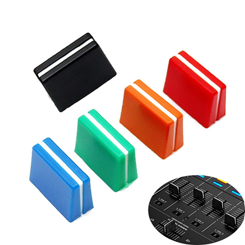 WXYINSPAS 5pcs Fader Cap Fader Knobs Slider for DJ Mixer Console Pioneer DJM 350 400 500 700 750 800 850 900NEXUS 900SRT 900NXS2 2000 2000nexus (Mixed color Hat) 5pcs mixed color fader caps