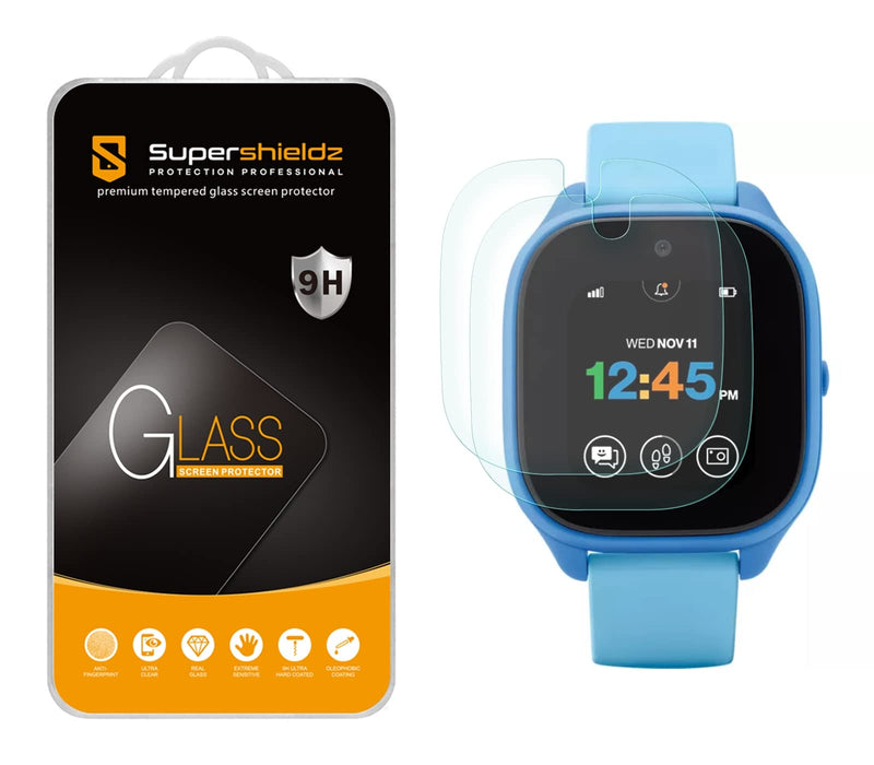 Supershieldz (2 Pack) Designed for Verizon (Gizmo Watch 3) Tempered Glass Screen Protector, Anti Scratch, Bubble Free