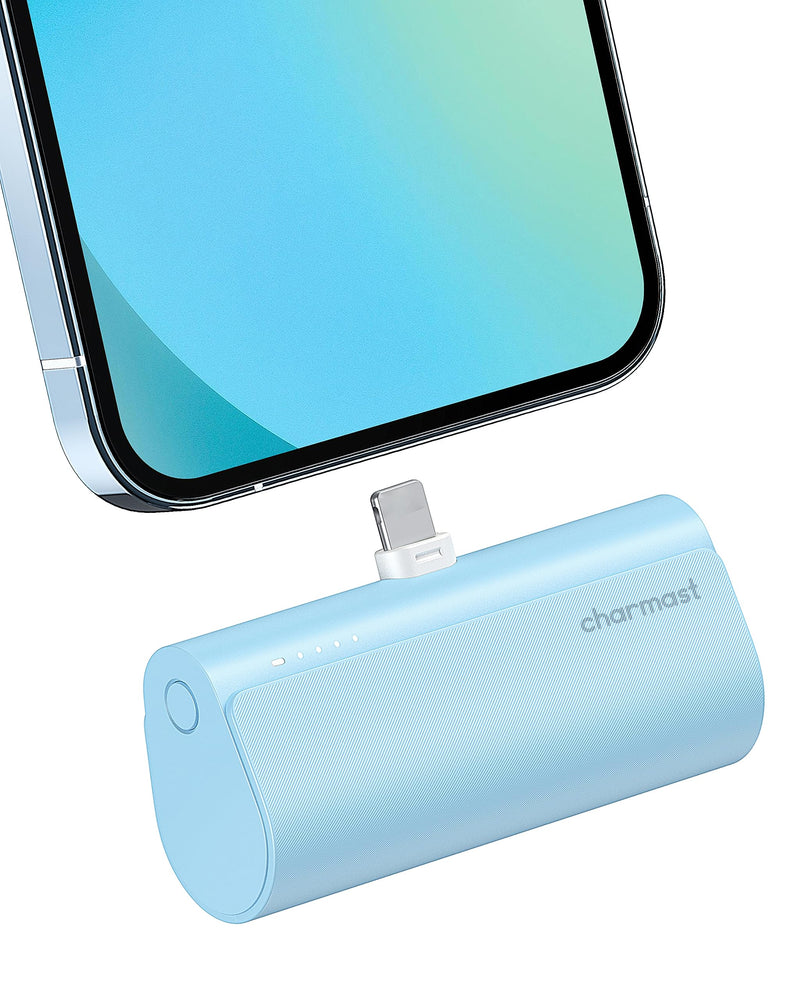 Charmast Small Portable Charger 5000mAh, Ultra-Compact 20W PD Fast Charging Power Bank Mini Battery Pack Compatible with iPhone 14/14 Pro Max/13/13 Pro Max/12/12 Pro Max/11/XR/X/8/7/6, and More Blue