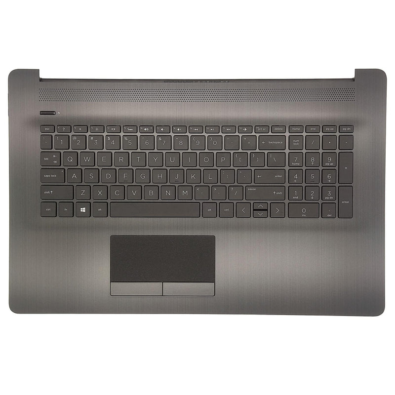 Replacement for HP Laptop 17-by 17-ca 17t-by 17z-ca Upper Case Palmrest US Layout Backlit Keyboard with 73H0 Touchpad Assembly L22749-001 Gray | Upper Case Top Cover Replacement,Backlit Keyboard,US Layout,with 73H0 Touchpad,Gray,P/N L22749-001