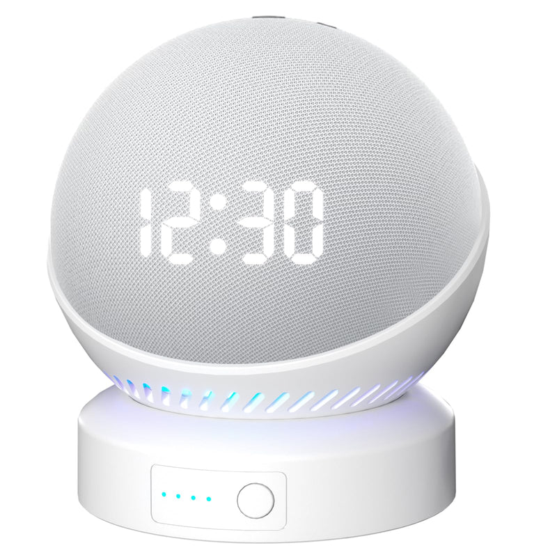 Battery Base for D0/t 4th & 5th Generation Portable D0/t 5TH Gen and Google Nest WiFi Battery Base Stand, Not Including The Speaker (white) white