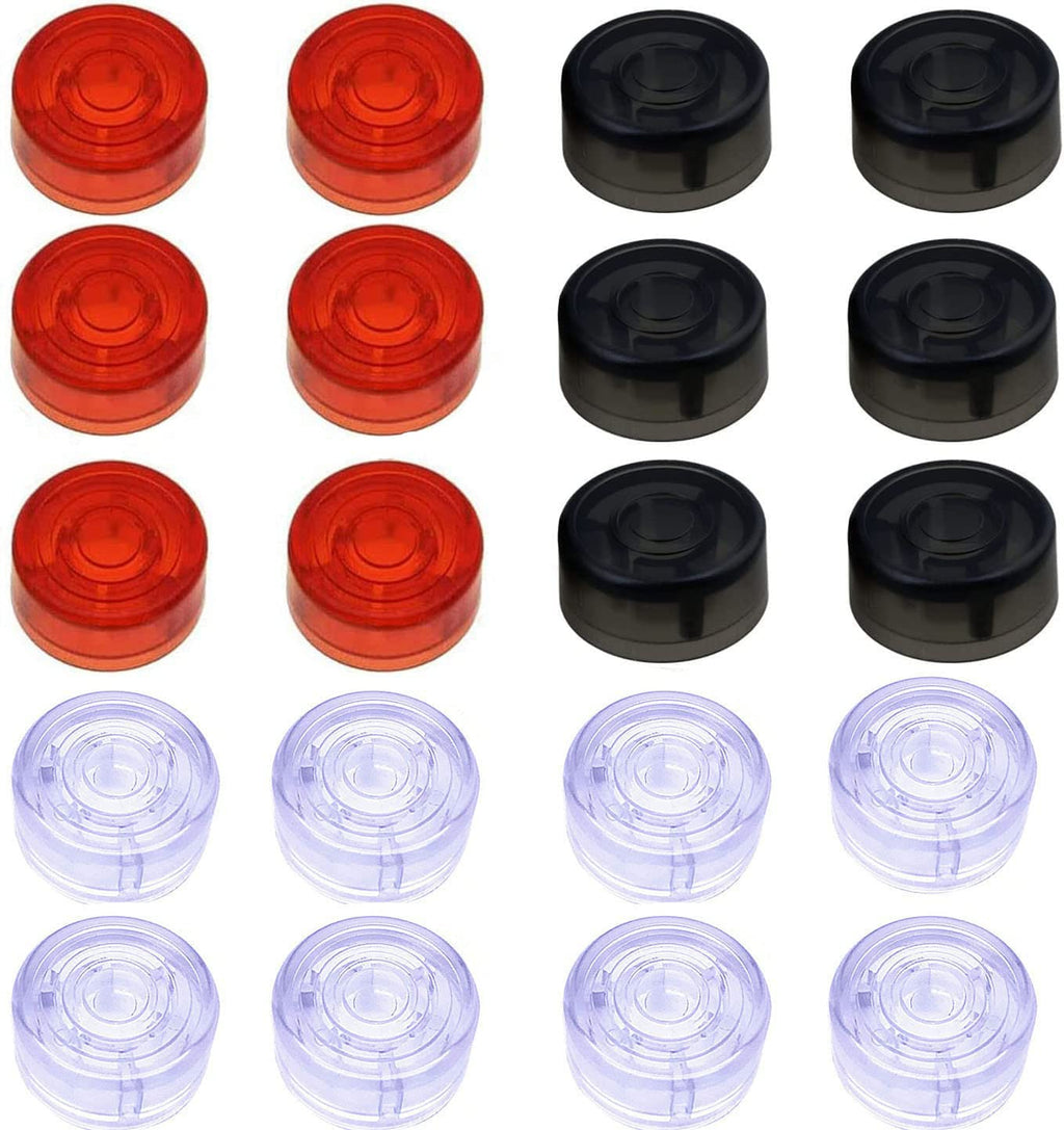 20PCS Guitar Effects Pedal Footswitch Toppers Plastic Pedal Nail Caps for Guitar Effects Pedal Buttons (3 Color) 3 Color