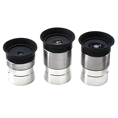 1.25-Inch Telescope Eyepiece Set, 4mm 10mm 20mm