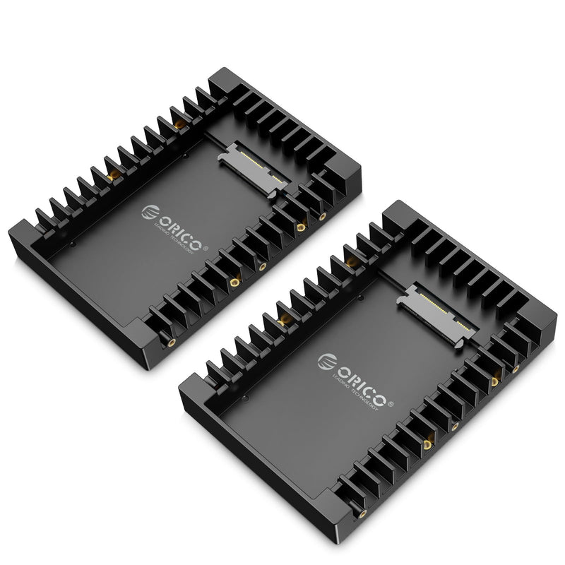 [AUSTRALIA] - [2Packs] ORICO 2.5 SSD SATA to 3.5 Hard Drive Adapter Internal Drive Bay Converter Mounting Bracket Caddy Tray for 7 / 9.5 / 12.5mm 2.5 inch HDD / SSD with SATA III Interface(1125SS-2) 