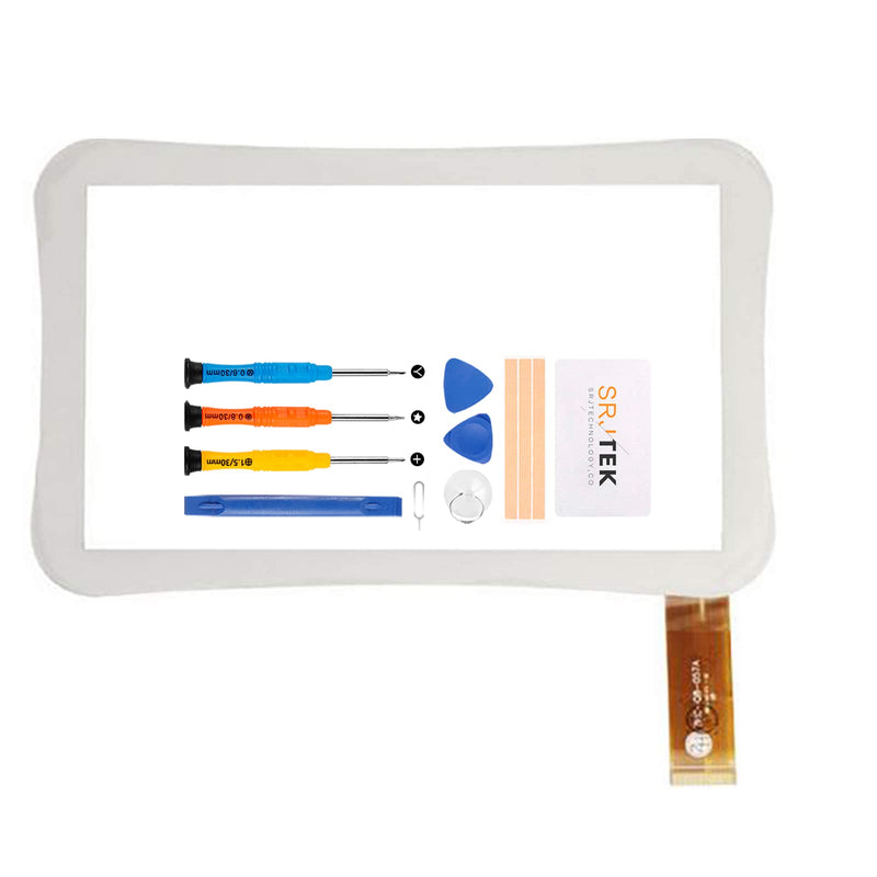 [AUSTRALIA] - for Amazon Fire Kids 7 Touch Screen Replacement Kids 7 Digitizer Sensor Touch Panel Glass Replacmeent Parts(White) 
