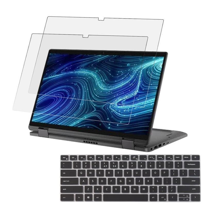 2 Pack Anti Glare Screen Protector for 14" Dell Inspiron 7420 7425 Multi-Touch 2-in-1 Laptop, Dell Inspiron 14 5420 5425 2-in-1 Laptop & Keyboard Cover, Matte (Not Fit None-touch 5420 5425 7420 7425)