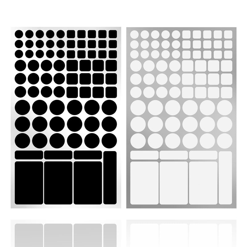 LED Light Blocking Stickers,Light Blackout Stickers,2 Sheets Cover White and Black,Blackout Stickers for Electronic, LED Covers,Block 100% of LED Lights (Cut-100% Blocking White and Black) Cut--100%shading White and Black