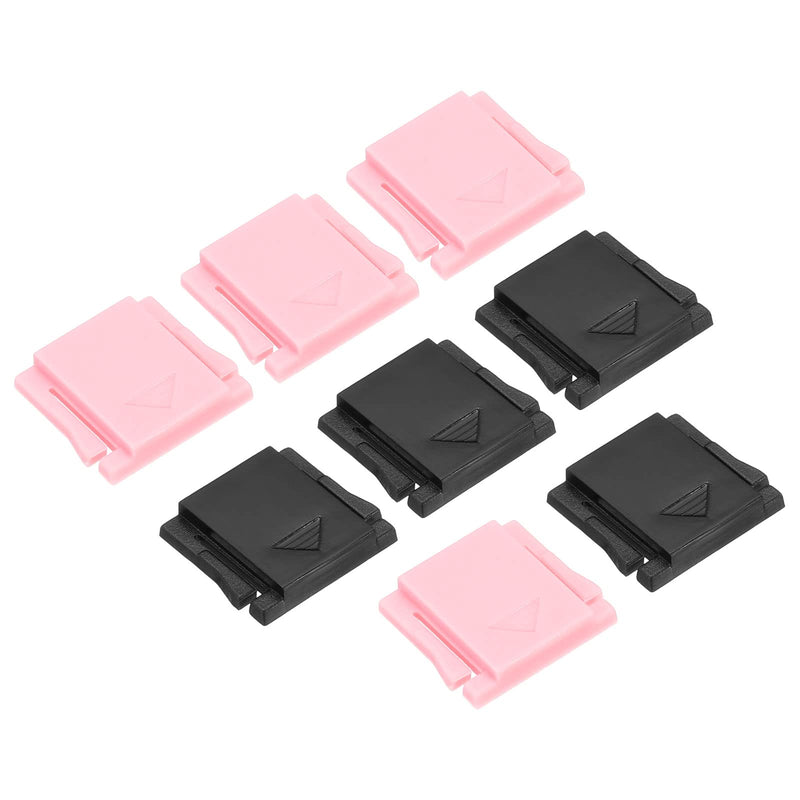 [AUSTRALIA] - PATIKIL Universal Camera Hot Shoe Cover Cap, 8 Pack Hot Shoe Cap Hot Shoe Protector Plastic Suitable for DSLR/SLR Camera, Pink Black 