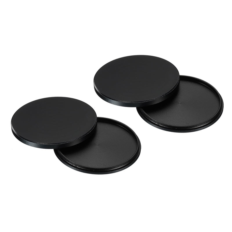 [AUSTRALIA] - PATIKIL 55mm Lens Cap, 2 Pack Camera Lens Cap Cover Universal Front Metal Lens Filter Stacks Cap Protective Case for 55mm Camera Circular Polarizing Fader ND Filter, Black 
