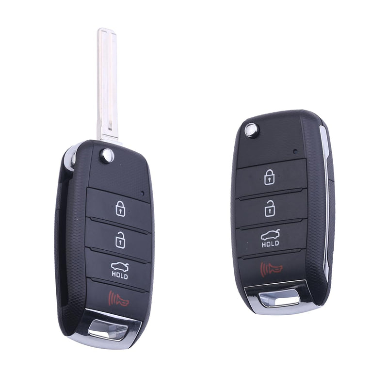 DUNSIHUI 2Pcs NYODD4TX1306-TFL Car Key Fob Keyless 315HZ Control Entry Remote 4 Button Vehicles Replacement for 2014-2016 Sport Age 95430-2T560 (4D60 CHIP) NYODD4TX1306-2Pcs