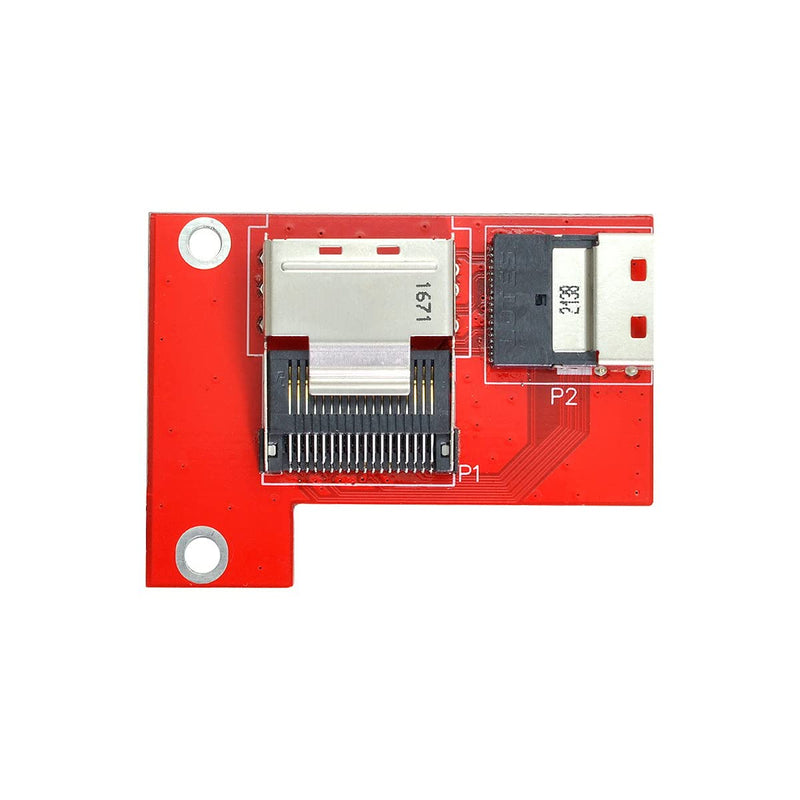 CY PCI-Express 4.0 Slimline SAS SFF-8654 to Mini SAS SFF-8087 PCBA Female Adapter with Bracket Red SFF-8087 to SFF-8654