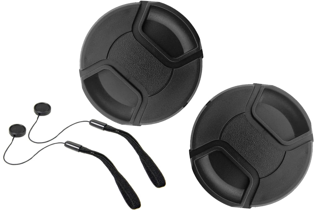 Rebel T7 Lens Cap Cover Compatible for Canon EF-S 18-55mm f/3.5-5.6 is II/STM/f/4-5.6 is STM,EF 75-300mm f/4-5.6 III,EF 75-300mm f/4-5.6 III USM,HUIPUXIANG [2 Pack]