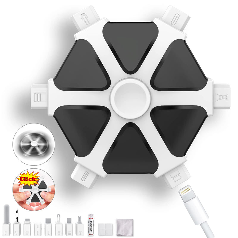 iPhone Cleaning Kit iPhone Cleaner, Charging Port Cleaning Multi-Tool Phone Repair & Restore Lightning Port Cell Phone Cleaner for iPhone iPad, Speakers,Earbuds, Cable, USB C Port AirPods White Silicone