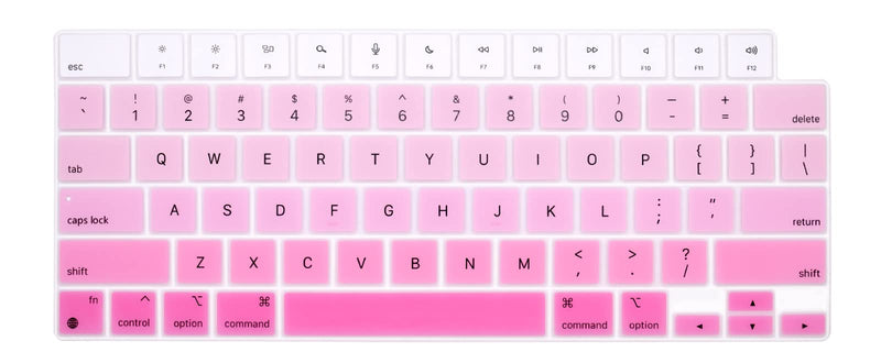 MMDW Silicone Keyboard Cover for MacBook 2023 15Air A2941/2023 Pro14 A2779/Pro16 A2780/2022 Air 13 M2 A2681/2021 Pro 14" 16" A2442 A2485 & MacBook Air/Pro Retina, 13-13.3" Notebook GD pink