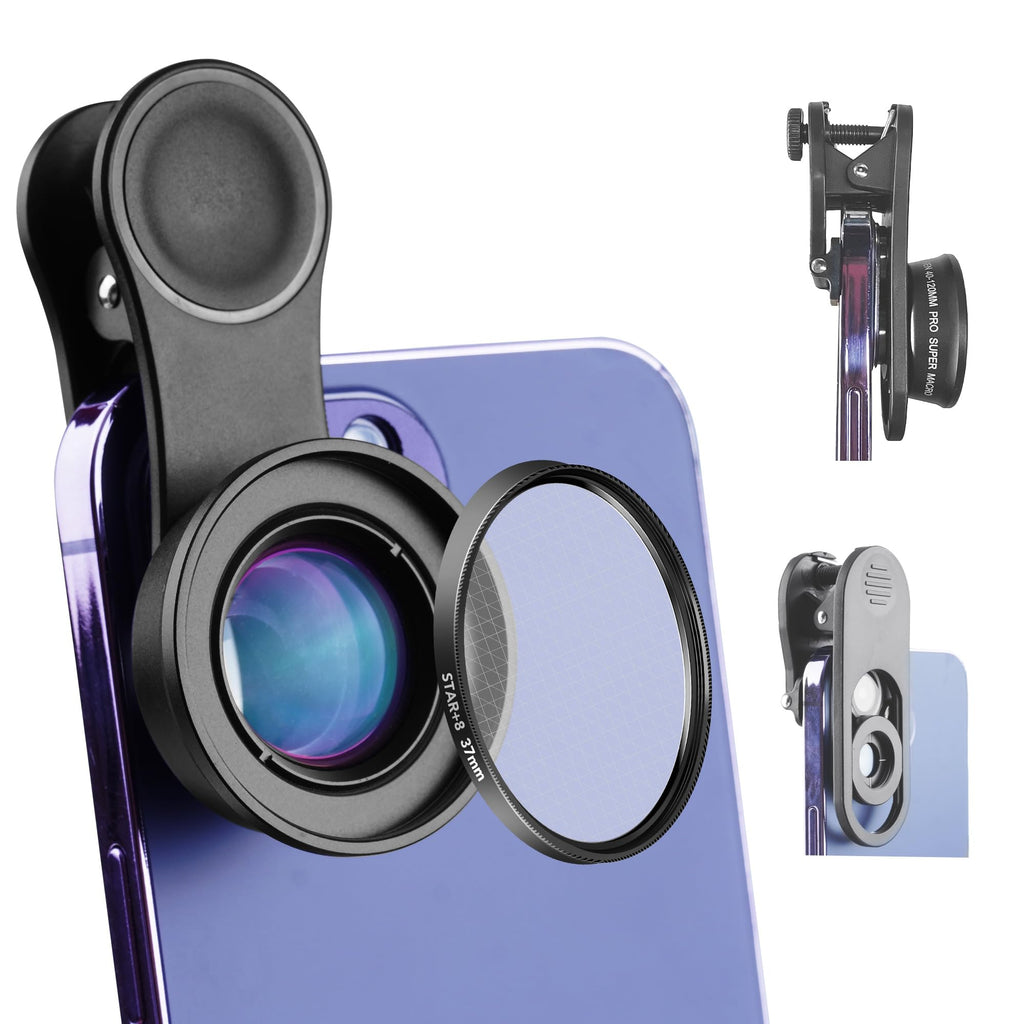 120MM Macro Lens for iPhone - 5K HD 10X Super Macro w Starlight Filter, Professional Universal Clip Phone Camera Lens for Photo Video Lens of iPhone Samsung Andriod 120mm Macro Lens