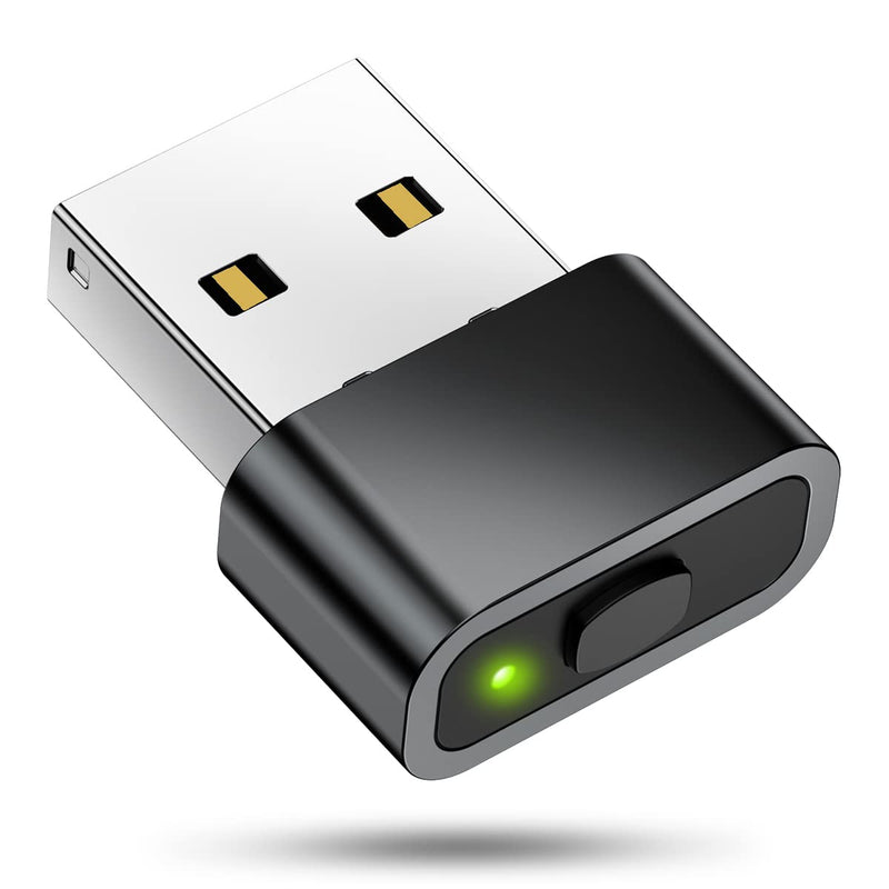 Geyes USB Mouse Jiggler, Undetectable Mouse Mover Device Has Two Swing Modes Jiggle and Multi-Track,Keeps for Computer/Laptop Awake, Driver-Free, Plug-Play，with Switch (Metal Black) 1 PCS