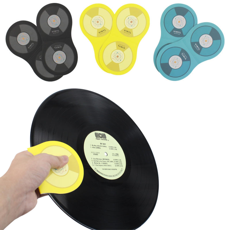 Vinyl Quantum 6 Pieces Anti Static Record Miiten & Handler - Record Player Accesories with Soft Microfiber Material, Protect Against Scratch & Dirt.