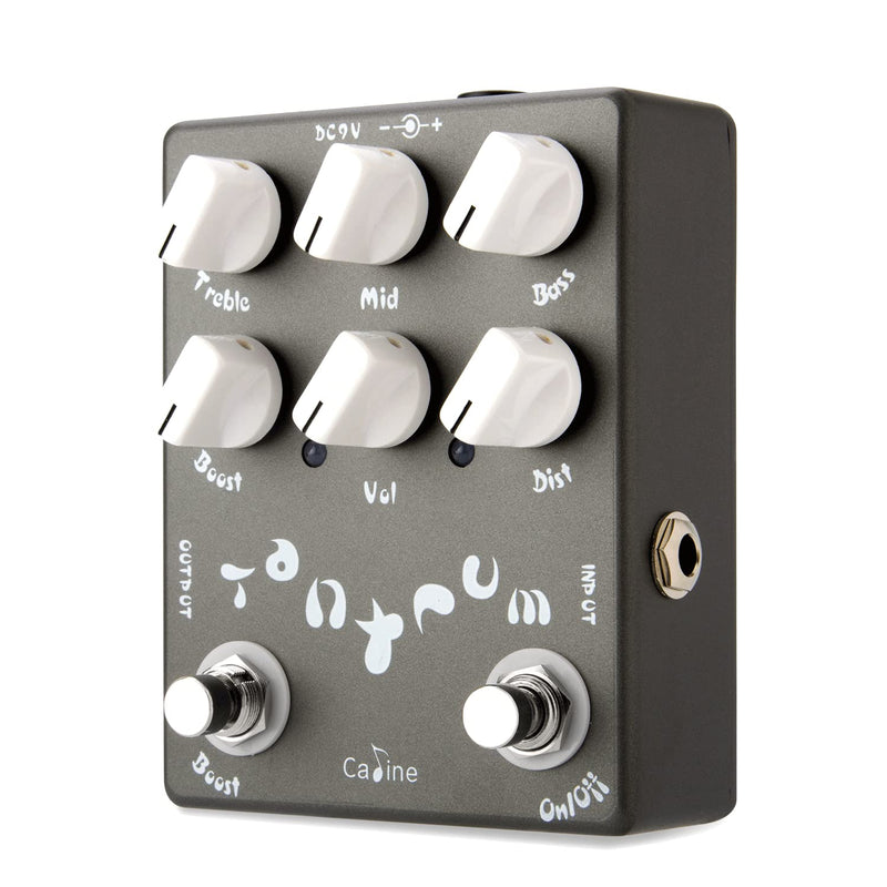 Caline CP-15 Guitar Metal Distortion Pedal with 3 Band EQ and Low-Mid-High Gain Boost Effect Bypass Design