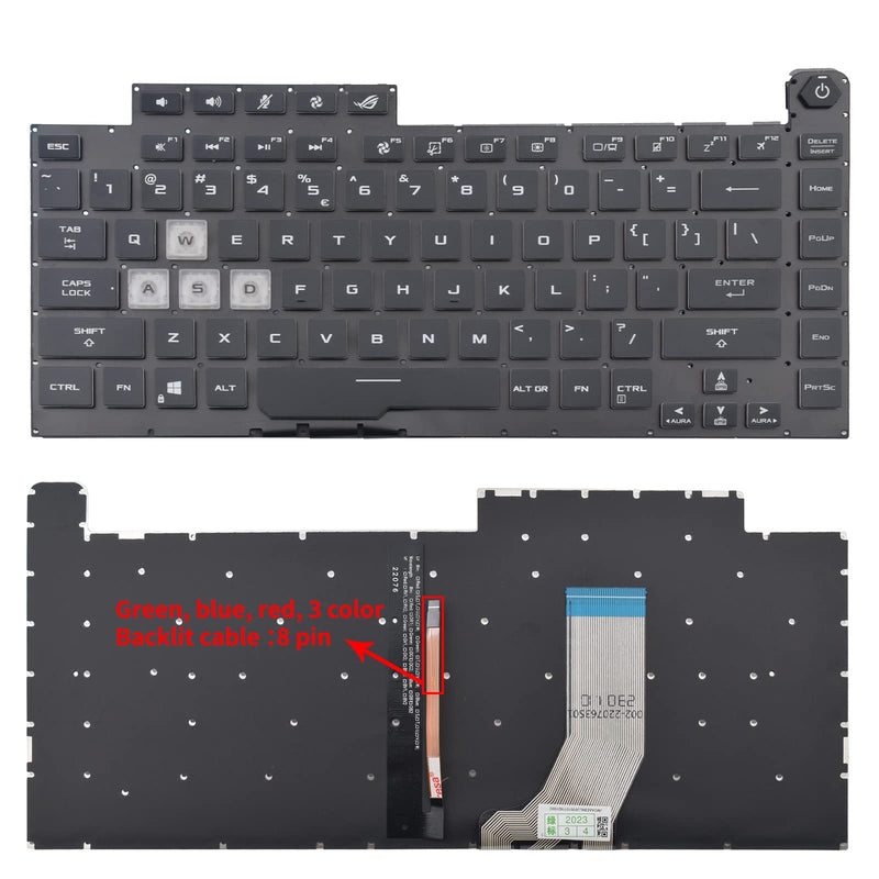[AUSTRALIA] - SUNMALL Replacement Keyboard Compatible with Asus G512 G531GD G531GT G531GU G531GV G531GW G532 GL531 G15 6037B0203201（The Backlight is Eight Stitch） 