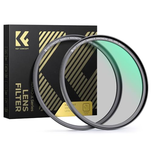K&F CONCEPT 82mm Magnetic Polarizing Filter + Magnetic Basic Ring Kit