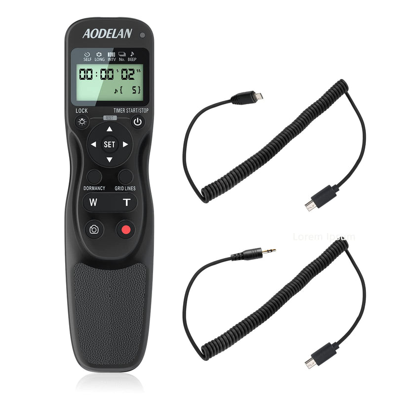 AODELAN Camera Shutter Release Timer Zoom Remote Controller for Sony Cameras Camcorder A7, A7 III, A7R, A7R II, A7R III, A7R IV, A6400, A6500, A6600, ZV-1, PXW-Z280V, PXW-Z150