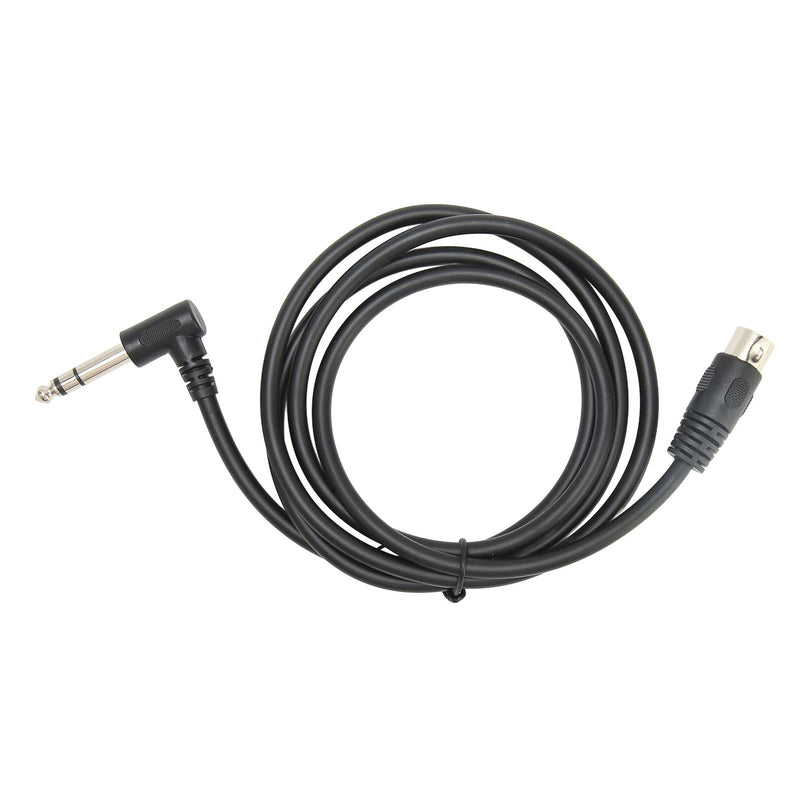 GOWENIC 6.35mm Male to MIDI Din 5Pin Male Cable, 90 Degree 6.35mm Male to MIDI Din 5Pin Male Cable, for 6.35mm Interface Professional Sound Microphones to MIDI Interface Devices