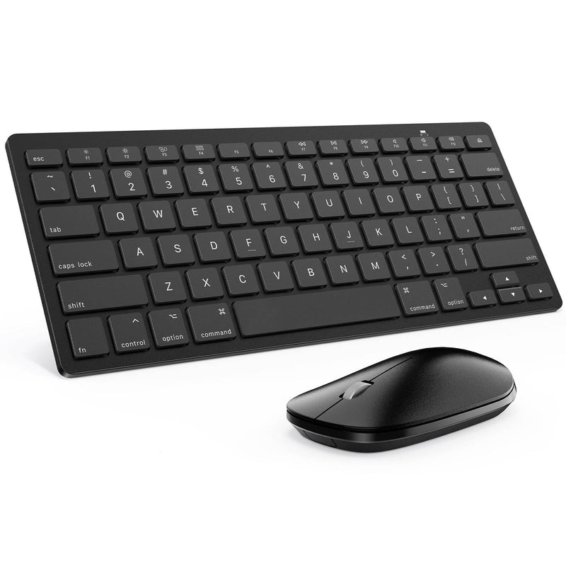 Bluetooth Keyboard and Mouse for Mac, OMOTON Ultra-Slim Mac Keyboard and Mouse Combo, Wireless Keyboard and Mouse for Mac, MacBook Pro/Air, iMac, Mac Mini, Laptop and PC (Black) Black