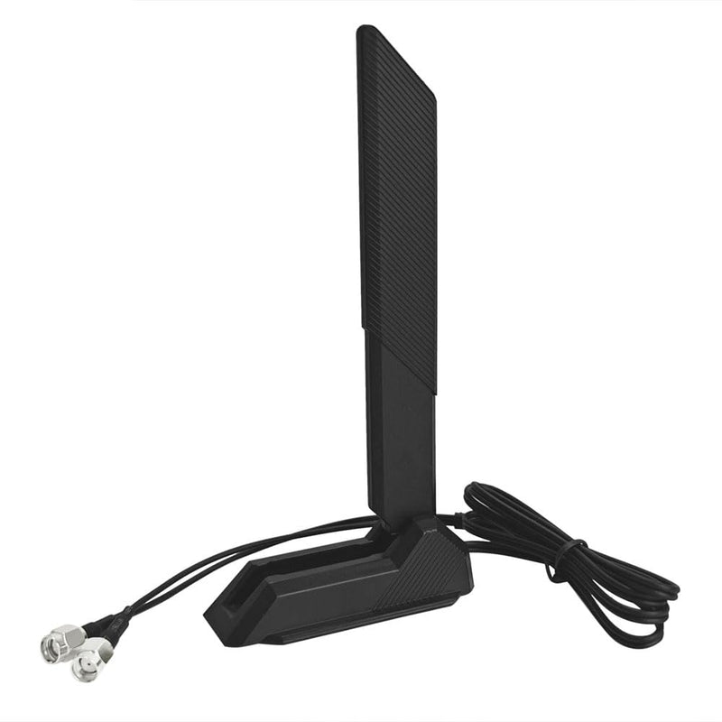 GinTai WiFi 6E Tri-Band Antenna, PC WiFi Antenna 2.4G/5.8G/6GHz 9dBi High | Gain Magnetic Base Folding RP-SMA Antenna, PC Desktop Motherboard WiFi Antenna for NUC and Gaming Network Card