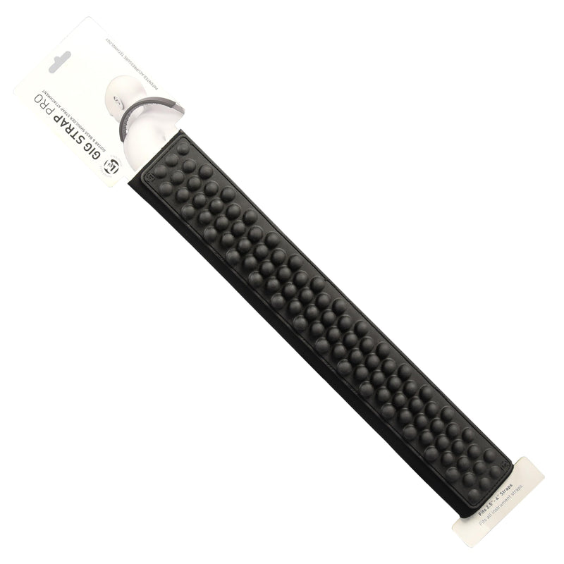 GIG STRAP PRO: World's Most Advanced Universal Guitar Strap Pad w/Patented acupressure technology, relieves shoulder & back pain, black