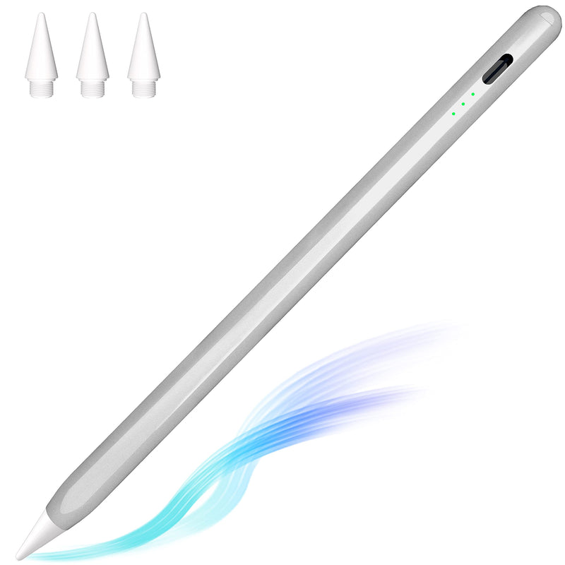 iPad Pencil 2nd Generation with Palm Rejection & Tilt Sensitive Apple Pen 1st Gen Compatible with iPad 10/9/8/7/6th iPad Pro 11/12.9 Inch iPad Air 5/4/3rd iPad Mini 6/5th Gen-Silver Silver