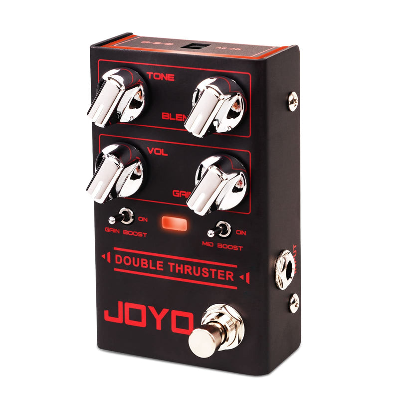 JOYO Bass Guitar Pedals High Gain Overdrive Effect Pedal with Independent Mid Frequency and Gain Boost for Bassist Electric Guitar Bass (DOUBLE THRUSTER R-28) Bass,Overdrive Brown