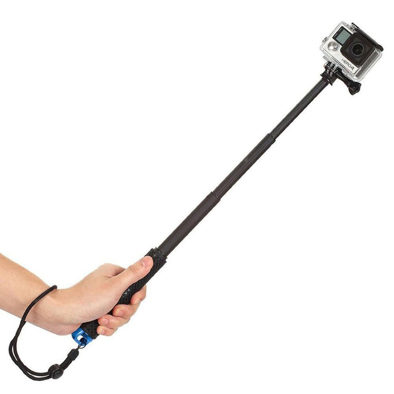 Alsukeay Selfie Stick Extendable Hand Grip Handheld Monopod Aluminum Telescopic Pole (7-19 inch) Compatible with GoPro Hero 11 10 9 8 7 6 5 4 3+ 3 Session SJ4000 SJ5000 Action Cameras