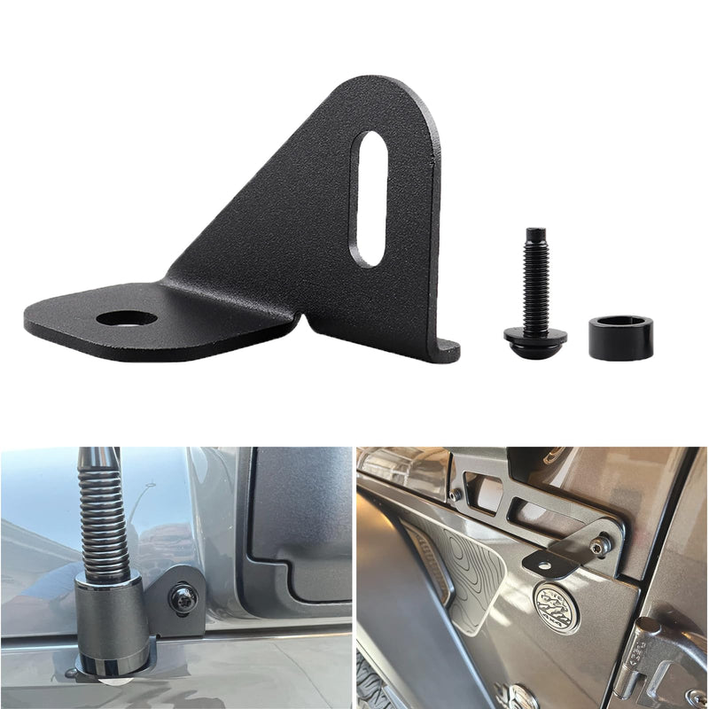 JL Antenna Mount Driver Side CB Antenna Mount, DarSeity Steel Radio Holder Mounting Bracket for Jeep Wrangler JL JLU/Jeep Gladiator JT 2018-2023