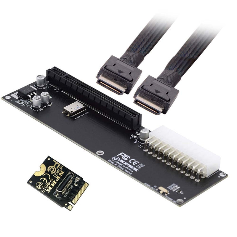 cablecc PCI-E 3.0 M.2 M-Key to Oculink SFF-8611 SFF-8612 Host Adapter for GPD Win Max2 External Graphics Card & SSD SFF-8612 4X to PCI-E 16X
