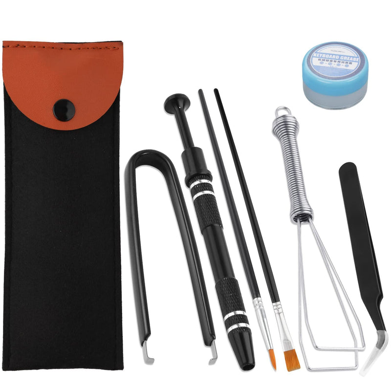 HEGAPOJA Mechanical Keyboard Cleaning and Maintenance Tool Kit - 7-Piece Set with keycap Remover and 5g Keyboard Grease