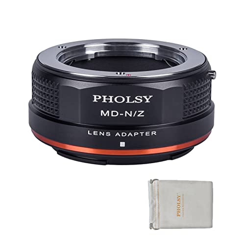PHOLSY Lens Adapter Compatible with Minolta MD MC Lens and Nikon Z Camera Minolta MD to Nikon Z
