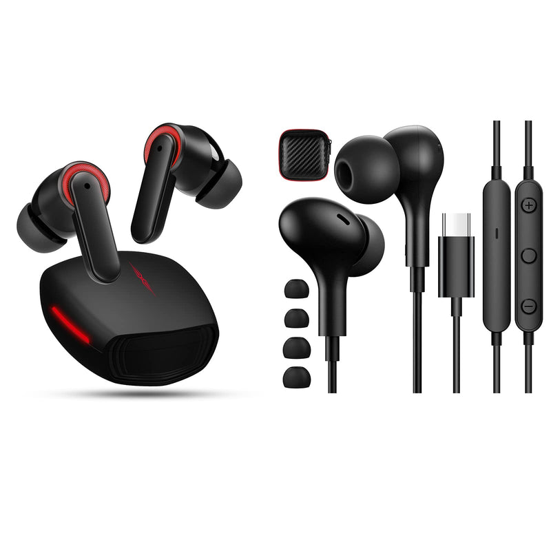Headphones with Microphone Volume Control for Samsung Pixel iPad Pro Air Mini Oneplus
