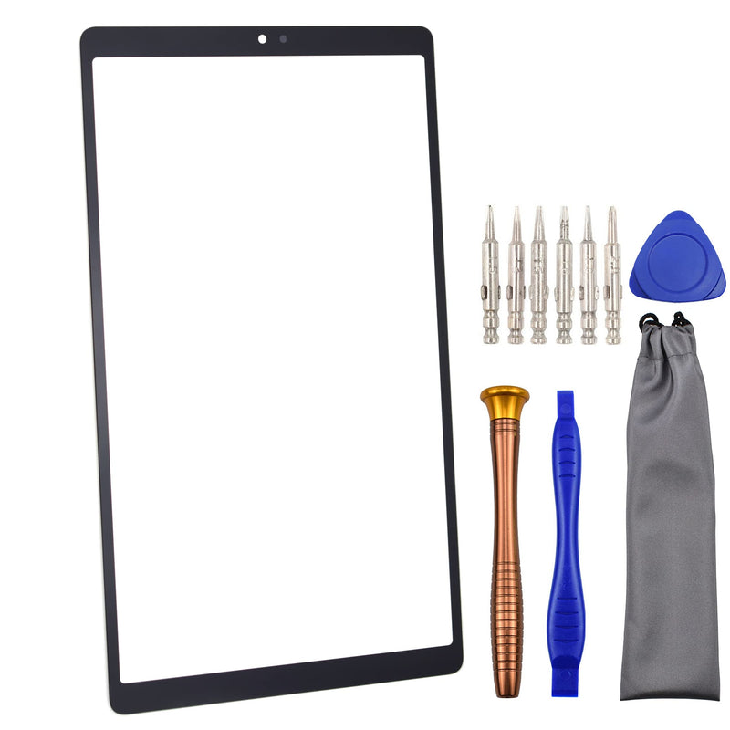 Tablet Front Glass Screen Replacement with OCA Adhesive for Samsung Galaxy Tab A7 Lite SM-T220 Wi-Fi Black 8.7"