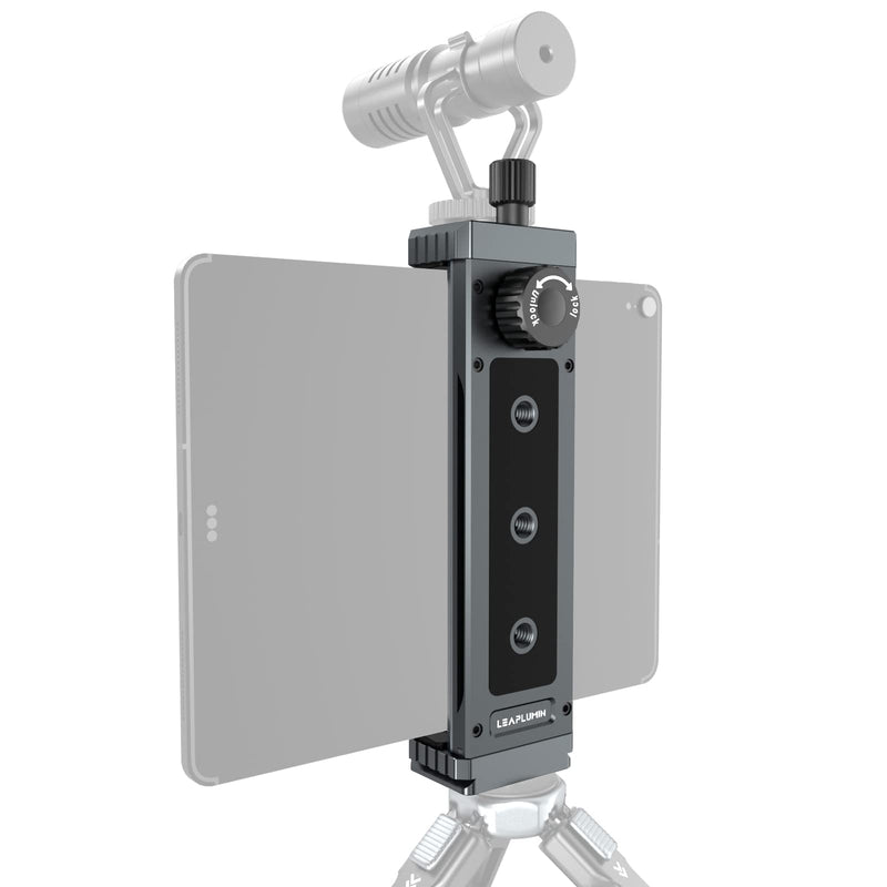 Leaplumin Ipad 12.9 Tripod Mount Adapter, Aluminum Ipad Holder for Tripod Mount,Tablet Tripod Mount with 1/4" Screw,Universal Tripod Mount for Ipad,Compatible with Ipad Pro 12.9/11/10.5-(4.7"-12.9")