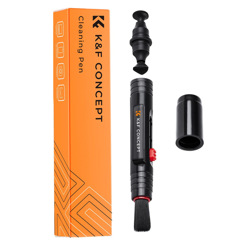 K&F Concept Lens Cleaning Pen with Soft Brush, Double-Sided Carbon Head for Camera Lens, Optical Lens, Glasses, Cosmos/Valve Index /PS4 PS5 VR Headset, Drone Dust and Fingerprint Cleaning Cleaning Pen*1