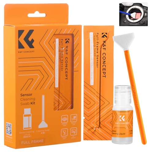 K&F CONCEPT 24mm Full Frame Sensor Cleaning Kit, with 20ML Sensor Cleaner