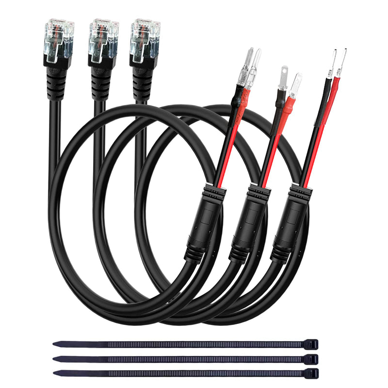 Radar Detector Hardwire Power Cord, Rearview Mirror Plug Cable, with Inline Fuse Holder,Suitable for Uniden Escort Beltronics Valentine One Cobra Whistler Radar Detector,3-Piece Set,16'' (RJ11) RJ11