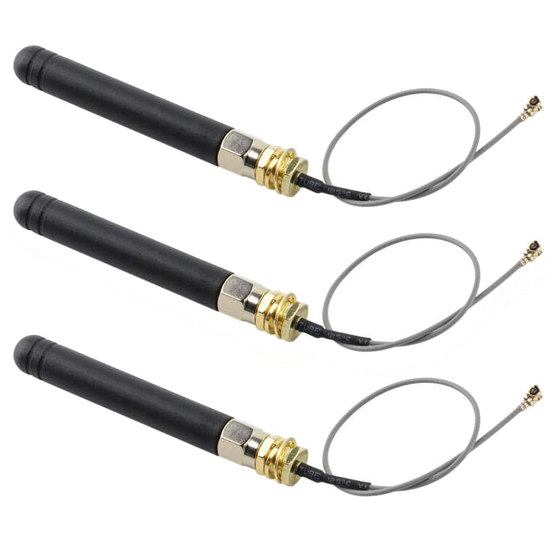 Wishiot 3PCS LoRa Antenna 868MHz 2dBi U.FL IPEX to SMA Connector for ESP32 Lora Board Lora32u4 II WiFi Lora32 10cm 3PCS 868MHz